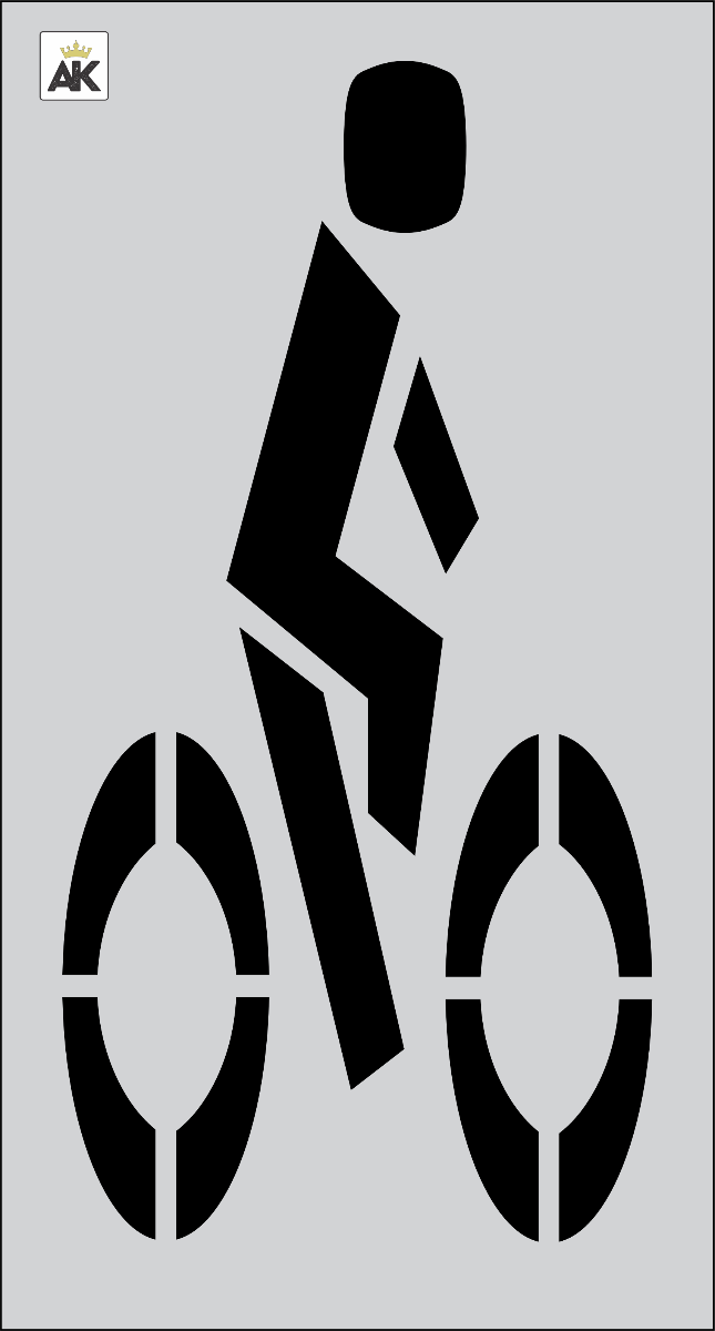48-inch FHWA/DOT Bike Rider Stencil