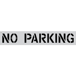 Buy 12-inch NO PARKING Stencil Online - Asphalt Kingdom Stencils