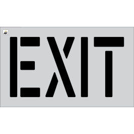 18-inch EXIT Stencil - Parking Lot Stencil - Asphalt Kingdom