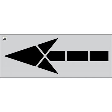 116" FHWA/DOT Straight Arrow Stencil