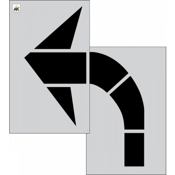 96" FHWA/DOT Turn Arrow Stencil