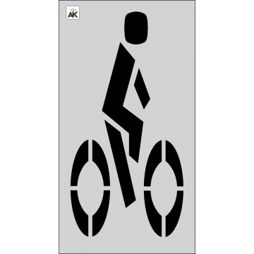 48" FHWA/DOT Bike Rider Stencil