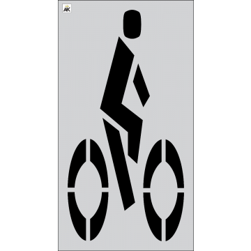 72" FHWA/DOT Bike Rider Stencil