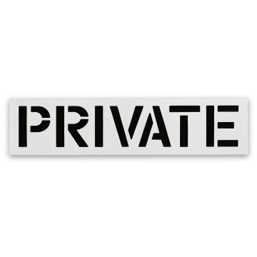 12" PRIVATE Stencil