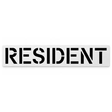 12" RESIDENT Stencil
