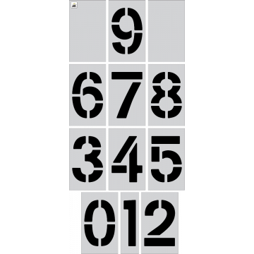 18" x 12" Number Kit Stencil