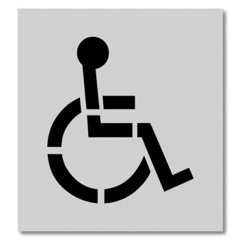 12" Inch Parking Lot Handicap Stencil
