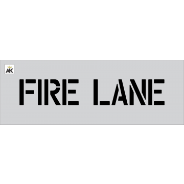 4" Fire Lane Stencil