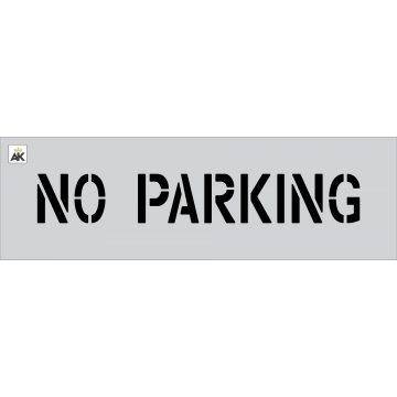 4" No Parking Stencil