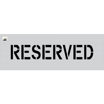 4" RESERVED Stencil