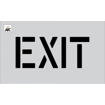 6" EXIT Stencil