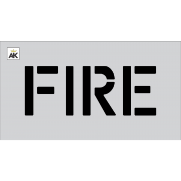 6" FIRE Stencil