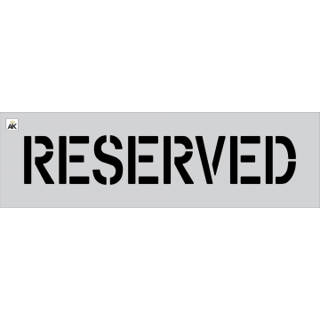 6" RESERVED Stencil