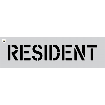 6" RESIDENT Stencil