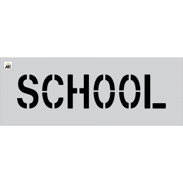 6" SCHOOL Stencil