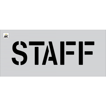 6" STAFF Stencil