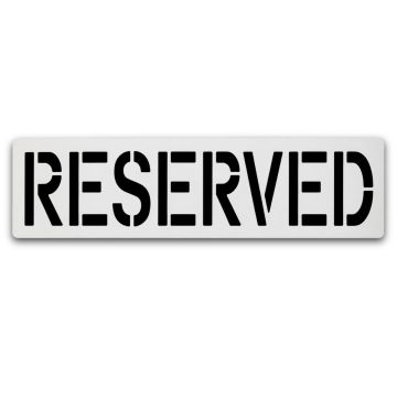 18" RESERVED Stencil