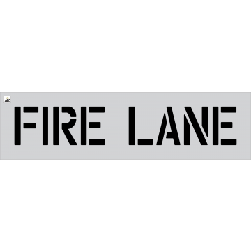 8" FIRE LANE Stencil