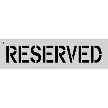 8" RESERVED Stencil