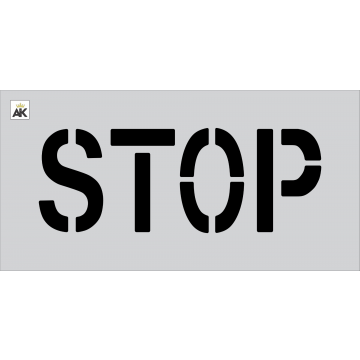 8" STOP Stencil