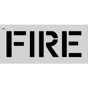 12" FIRE Stencil