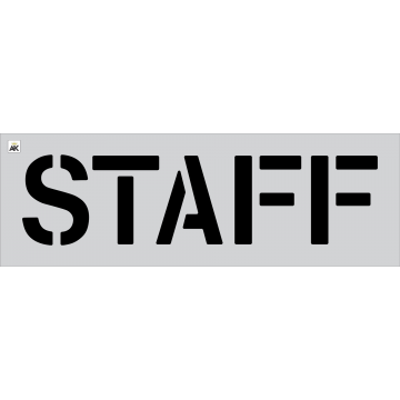 12" STAFF Stencil