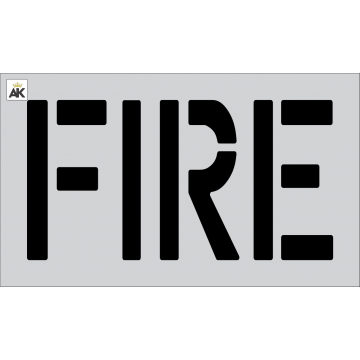 18" FIRE Stencil
