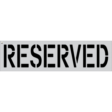 18" RESERVED Stencil