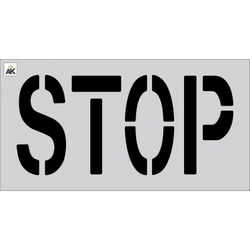 18" STOP Stencil