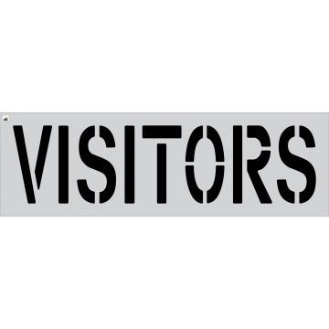 18" VISITORS Stencil
