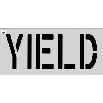 18" YIELD Stencil
