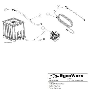 Tote Spray System, Launtop Engine, Aluminum Pump Parts