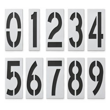 24"x9" Number Kit Stencil - Parking Stencil