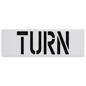 24" x 9" Turn Stencil for Parking Lots