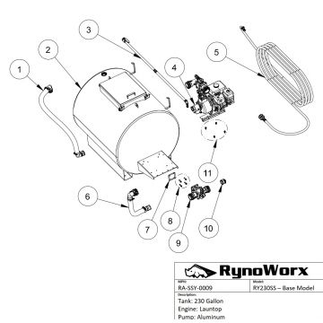 AK230 Spray System, Launtop Engine, Aluminum Pump Parts