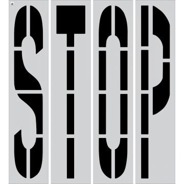 96" STOP Stencil