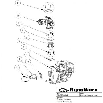 Launtop Engine, Aluminum Pump Parts