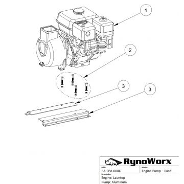 Launtop Engine, Aluminum Pump Base Parts