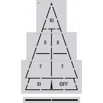 120" x 72" Shuffleboard (4-pc.) Stencil Kit