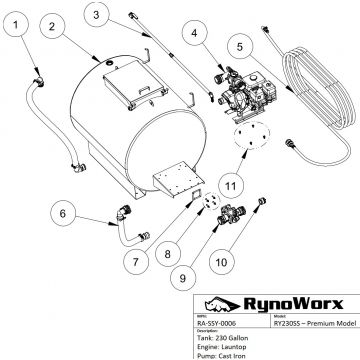 AK230 Spray System, Launtop Engine, Cast Iron Pump Parts