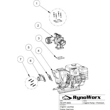Launtop Engine, Cast Iron Pump Parts