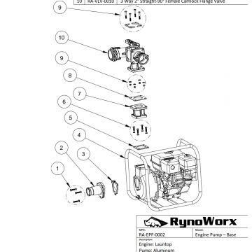 Launtop Engine, Aluminum Pump Parts - Portable