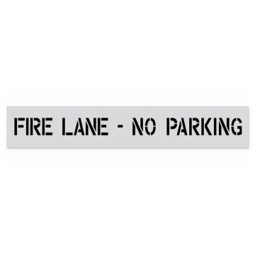 4" Fire Lane - No Parking Stencil