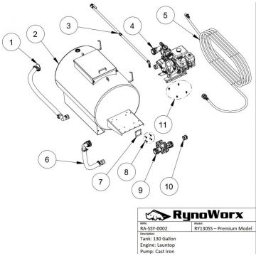 2" Pump Flange Gasket - EPDM - parts diagram