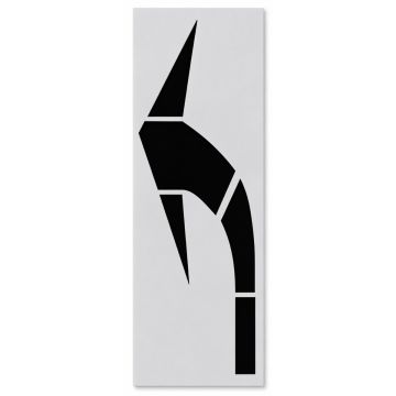 96" FHWA/DOT Elongated Turn Arrow Stencil