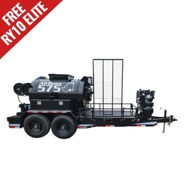 AirBoss 575 gallon sealcoat trailer platinum model with FREE RY10 Elite crack melter (Valid from November 27 through December 1 at 10:00 PM EST only)