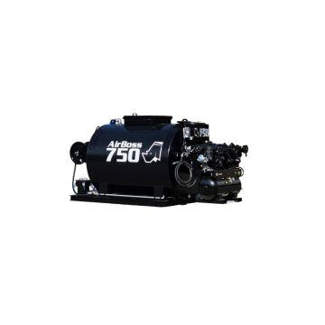 AirBoss 750 Gallon Skid Mounted Sealcoating System for professional asphalt and pavement maintenance featuring high airflow and hydraulic agitation.
