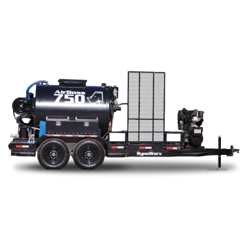 AirBoss 750 Gallon Professional Sealcoating Trailer for Asphalt and Pavement Maintenance.
