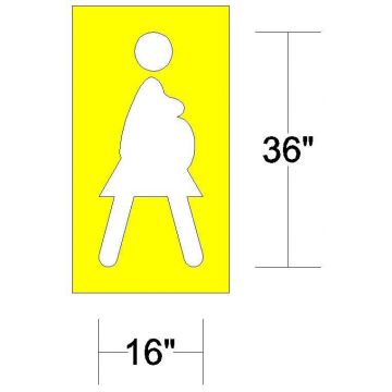 Heavy Duty 36" Expecting Mother Stencil