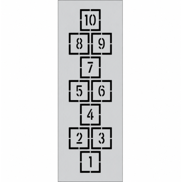 90" x 24" Hopscotch Pattern Stencil